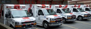 PalAmerican Ambulances In Front of Hospital