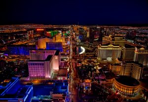 Las Vegas lights at night time